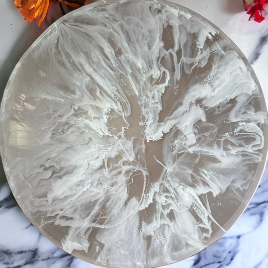Plateau Nacre rond